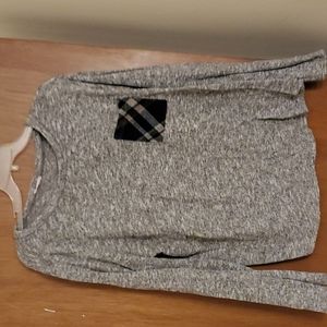Gray long sleeve top